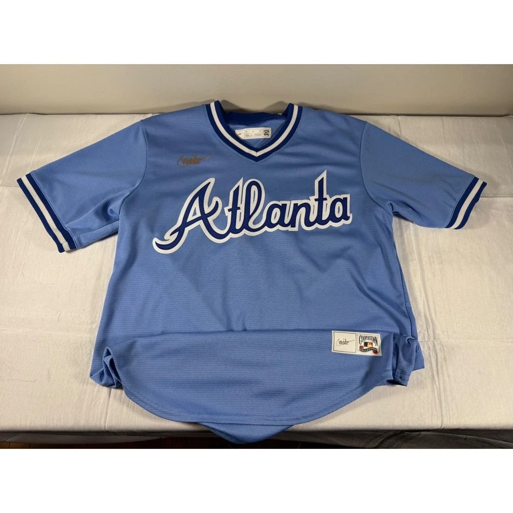 Nike Atlanta Braves Dale Murphy 3 Cooperstown Jersey Blue Mens Medium Retro MLB